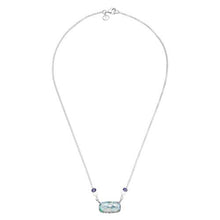 Load image into Gallery viewer, Silpada 'Pons Drusi' 4-4.5 mm Freshwater Cultured Pearl & Roman Glass & Natural Iolite Necklace in Sterling Silver