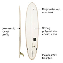 Load image into Gallery viewer, Creative Army Huevo PU Longboard Surfboard Stone Tint, 7ft 6in