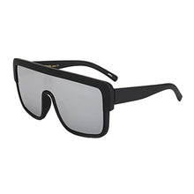 Load image into Gallery viewer, ROYAL GIRL Premium Oversized Sunglasses Women Flat Top Square Frame Shield Fashion Glasses (Silver Mirror, 77)