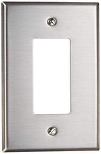 Load image into Gallery viewer, Leviton SO26 1-Gang Decora/GFCI Device Wallplate, Oversized, Device Mount, Stainless Steel