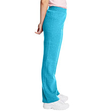 Load image into Gallery viewer, Hanes Women's EcoSmart Petite Open Bottom Leg Sweatpants, Bold Blue Heather, Small