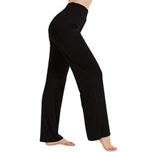 Load image into Gallery viewer, FELEMO Black Bootcut Flare Yoga Pants for Women Loose Fit High Waisted Yoga Sweatpants for Women Bootleg Work Pants Plus Size Maternity Lounge Pants Tummy Control Soft Bootcut Workout Pants Black XXL