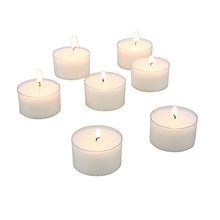 Load image into Gallery viewer, Stonebriar Bulk 48 Pack Unscented Smokeless Long Clear Cup Tea Light Candles with 8 Hour Extended Burn Time, 48 Count