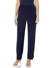 Load image into Gallery viewer, R&M Richards Women's Lace ITY 2 Piece Pant Suit - Mother of The Bride Outfit, 6 Navy