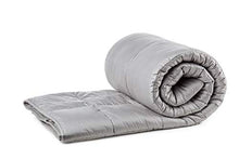 Load image into Gallery viewer, Snuggle Pro Premium Weighted Blanket Kids Set, 7lbs (41"x60", Gray), Breathable, Washable, Hypoallergenic & Heavy | Reversible Cooling Bamboo & Minky Dot Sensory Duvet Cover + Extra Gift