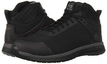 Load image into Gallery viewer, Timberland PRO Men's Drivetrain Mid Composite Safety Toe Static Dissipative Athletic Leather Work Boot, Black, 9