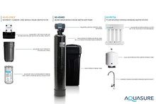 Load image into Gallery viewer, Aquasure Whole House Water Filtration Bundle w/Water Softener, 75 GPD RO System & Triple Purpose Sediment/GAC/Zinc Pre-Filter (48,000 Grains)