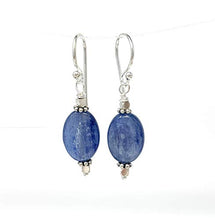 Load image into Gallery viewer, Kyanite Earrings with Sterling Silver, 1.5 inch