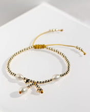 Load image into Gallery viewer, Jewever 14k Gold Over Copper with Freshwater Cultured Pearl Bracelets for Women Star Bracelet Jewelry Gift (5.5-7")