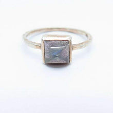 Load image into Gallery viewer, 925 Sterling Silver Real Moonstone Gem Square Shape Ring Size 7 Women Bracelets Ankle Sterling Jewelry Making Charms Rings Halloween Christmas