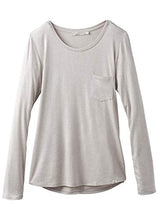 Load image into Gallery viewer, prAna - Women's Foundation Long Sleeve Crew, Light Grey Heather, Small