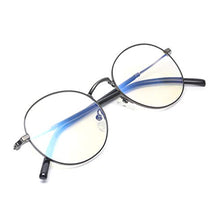 Load image into Gallery viewer, Zéro D Clean Lens Round Blue Light Blocking Glasses Computer Gaming/TV/Phones Anti Eyestrain For Men Women(Gun&Black)