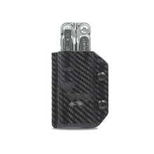 Load image into Gallery viewer, Clip & Carry Kydex Multitool Sheath for LEATHERMAN FREE P2 - Made in USA (Multi-tool not included) EDC Multi Tool Holder Holster Cover (Carbon Fiber Black)