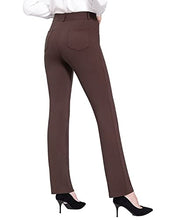 Load image into Gallery viewer, Drazup Women's Bootcut Dress Pants with Pockets Flare Stretchy for Office Work Business Black
