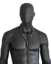 Load image into Gallery viewer, Crystal Healing Natural Stone Long Beaded Necklace for Men Red Jasper Tiger Eye Labradorite Hematite