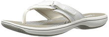 Load image into Gallery viewer, Clarks Women's Breeze Sea Flip Flop, New White Synthetic, 9 B(M) US