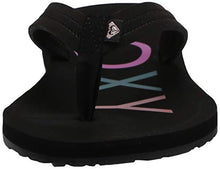 Load image into Gallery viewer, Roxy Women's Vista Logo Sandal Flip Flop, Black 20, 9 M US