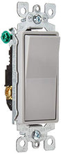 Load image into Gallery viewer, Leviton 5603-2GY 15 Amp, 120/277 Volt, Decora Rocker 3-Way AC Quiet Switch, Residential Grade, Grounding, Gray