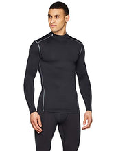 Load image into Gallery viewer, Under Armour Men's ColdGear Armour Compression Mock Long-Sleeve T-Shirt , Black (001)/Steel , Medium