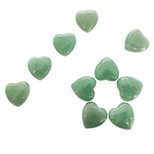 Load image into Gallery viewer, 10Pcs Natural Polished Love Heart Shaped Healing Palm Green Aventurine Quartz Crystal Stone Shiny Carved Reiki Specimens Gemstone Adorn Decoration 0.99X0.99X0.47 inch (10Pcs Green Aventurine)