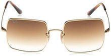 Load image into Gallery viewer, Ray-Ban RB1971 Classic Metal Square Sunglasses, Gold/Brown Gradient, 54 mm