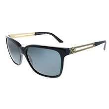 Load image into Gallery viewer, Versace VE 4307 GB1/87 Black Plastic Square Sunglasses Grey Lens