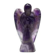 Load image into Gallery viewer, Nelson Creations, LLC Amethyst Hand-Carved Natural Gemstone Crystal Healing Angel Figurine Statue, 2 Inch