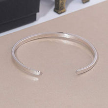 Load image into Gallery viewer, CiNily Thin Open Cuff Bracelets for Women Girls-White Gold Plated Opal Small Bangle Bracelets Adjustable Hypoallergenic Gemstone Bracelet