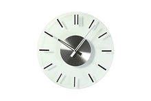 Load image into Gallery viewer, Stilnovo Mid Century Silver Glass Wall Clock, Glass/Silver
