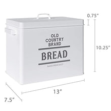 Load image into Gallery viewer, Barnyard Designs Old Country Brand Kitchenware Bundle Set, Metal Canisters, Napkin Holder, Bread Box Storage Container, Farmhouse Kitchen Counter, White