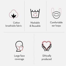 Load image into Gallery viewer, Touchstone 3 Layer Cotton face mask Reusable Washable Small Size (Pack of 3). Red Blue Grey Black