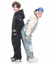 Load image into Gallery viewer, BUMDEEP Kid's Girls Boys One Pieces Ski Suits Jumpsuits Snowsuits Snowboard Waterproof Jackets (Blue ,130cm)