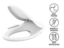 Load image into Gallery viewer, Kohler 5724-0 Puretide Manual Bidet Toilet Seat, Elongated, White with Quiet-Close Lid