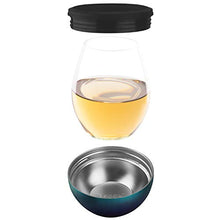 Load image into Gallery viewer, Asobu Insulated Stemless Wine Glass Stainless Steel Sleeve and Wine Glass (White)