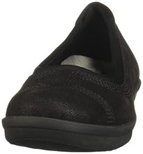 Load image into Gallery viewer, Clarks Women's Ayla Low Ballet Flat, Black Synthetic Nubuck, 7.5 M US