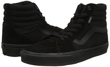Load image into Gallery viewer, Vans Men's Hi-Top Trainers Sneaker, Suede Canvas Black Black, 9.5