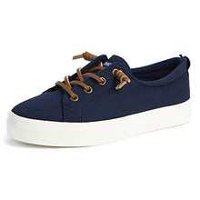 Load image into Gallery viewer, Women Canvas Fashion Sneaker Slip On Shoes with Arch Support Insole Boat Shoes Casual Platform Boots No Lace Needed/Washable/Anti Slip 7.5 Navy Blue