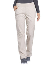 Load image into Gallery viewer, Cherokee Workwear Professionals Mid Rise Straight Leg Pull-on Cargo Scrub Pant, XXS, Khaki