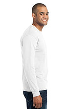 Load image into Gallery viewer, Port & Company Men's Long Sleeve 50/50 Cotton/Poly T Shirt M White