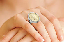 Load image into Gallery viewer, Miabella 925 Sterling Silver Genuine Italian 20-Lira Coin Rope Ring for Women (10)