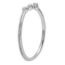 Load image into Gallery viewer, Dazzlingrock Collection 0.05 Carat (ctw) 14K Round Diamond Ladies Five Stone Chevron Wedding Band, White Gold, Size 7