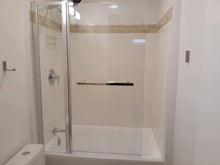 Load image into Gallery viewer, Shower Door Hinged Frameless Clear Glass Bathtub Door Chrome Finish (55"X39") -1/4"