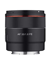 Load image into Gallery viewer, Rokinon 35mm F1.8 Auto Focus Compact Full Frame Wide Angle Lens for Sony E Mount, Black, IO3518-E