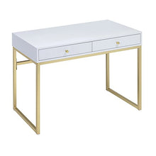 Load image into Gallery viewer, ACME Furniture Acme 92312 Coleen Desk, White & Brass