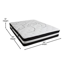 Load image into Gallery viewer, Flash Furniture Capri Comfortable Sleep 12 Inch CertiPUR-US Certified Hybrid Pocket Spring Mattress, Queen Mattress in a Box
