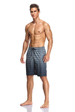 Load image into Gallery viewer, Flytop Mens Swim Trunks Quick Dry Board Shorts with Zipper Pockets Bathing Suit Grey