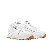 Load image into Gallery viewer, Reebok Boy's Classic Leather Footwear, White/Gum/INT, 3.5