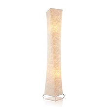 Load image into Gallery viewer, LEONC Design 61'' Creative LED Floor Lamp, Softlighting Minimalist Modern Contemporary with Fabric Shade & 2 Bulbs Floor Lamps for Living Room Bedroom Warm Atmosphere(Tyvek Dupont 10 x 10 x 61 inch)