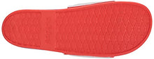Load image into Gallery viewer, adidas Men's Adilette Comfort Slides Sandal, White/Team Royal Blue/Solar Red, 6