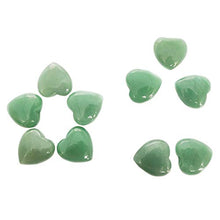 Load image into Gallery viewer, 10Pcs Natural Polished Love Heart Shaped Healing Palm Green Aventurine Quartz Crystal Stone Shiny Carved Reiki Specimens Gemstone Adorn Decoration 0.99X0.99X0.47 inch (10Pcs Green Aventurine)